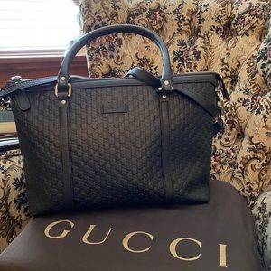 GUCCI Brand New Black Guccissima Bag